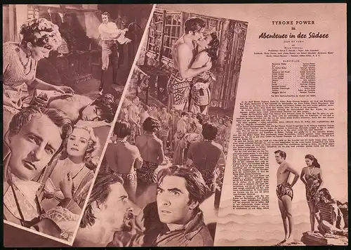 Filmprogramm IFB Nr. 379, Abenteuer in der Südsee, Tyrone Power, Gene Tierney, Regie: John Cromwell