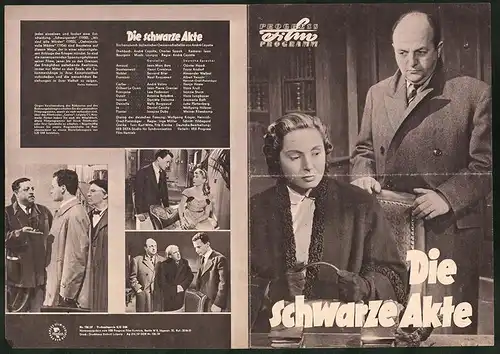 Filmprogramm PFP Nr. 126 /57, Die schwarze Akte, Günter Haack, Franz Arzdorf, Regie: André Cayatte