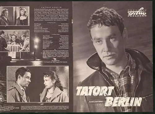 Filmprogramm PFP Nr. 3 /58, Tatort Berlin, Hartmut Reck, Annegret Golding, Regie: Joachim Kunert