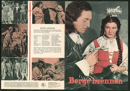 Filmprogramm PFP Nr. 26 /59, Berge brennen, Janusz Bylczynski, Stanislaw Milski, Regie: Jan Batory