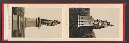 Leporello-Album Kissingen, Lithographien von Kurgarten & Colonaden, Rakoczy-Brunnen, Bismarck-Standbild, Ruine Trimburg