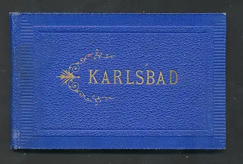 Leporello-Album Karlsbad, Lithographien von Cafe Pupp, Sprudel-Colonade, Mühlbrunn-Colonnade, Curhaus, etc
