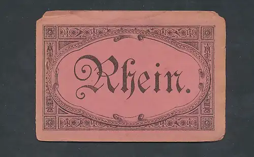 Leporello-Album Rhein, Lithographien von Köln, Niederwald-Denkmal, Mainz, etc.