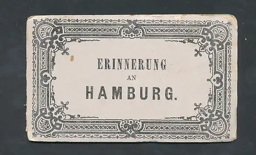 Leporello-Album Hamburg, Lithographien von Jungernstieg, Alsterarkaden, Börse, Elb-Brücke, etc.