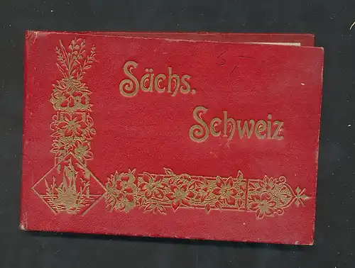 Leporello-Album Sächs. Schweiz, Lithographien von Blasewitz, Rathen, Bastei, etc.