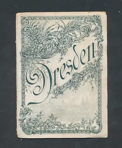 Leporello-Album Dresden, Lithographien von Brühl`sche Terrasse, Kgl. Zwinger, Albert-Theater, Jägerkaserne, etc.
