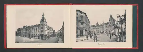 Leporello-Album Aachen, Münster, Rathaus, Pont-Tor, Marschier Tor, Elisenbrunnen, Kaiserplatz, Techn. Hochschule