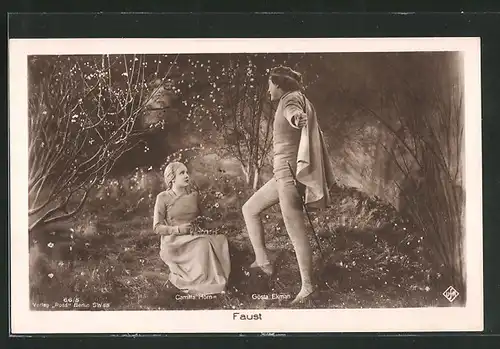 AK Filmszene aus Faust mit Gösta Ekman & Camilla Horn