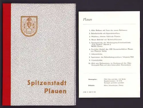 10 Fotografien Ansicht Plauen, Herausgeber PGH Film und Bild Berlin, Foto Klaus Tanneberger, Leben im Sozialismus-DDR