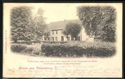 AK Finkenkrug, Gasthaus Finkenkrug, Gegr. 1777
