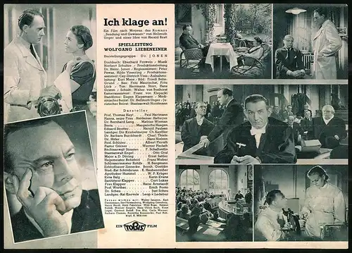 Filmprogramm IFK Nr. 3220, Ich klage an, Paul Hartmann, Heidemar. Hatheyer, Regie: Wolfgang Liebeneiner