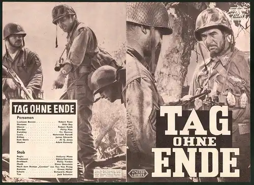 Filmprogramm DNF, Tag ohne Ende, Robert Ryan, Aldo Ray, Regie: Anthony Mann