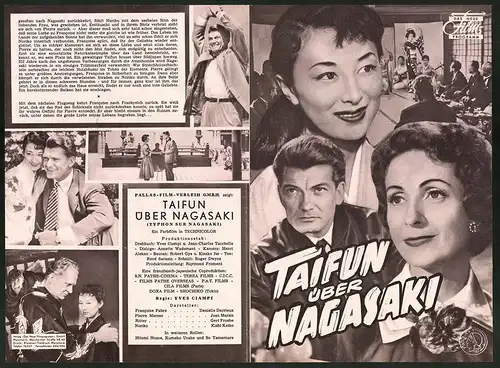 Filmprogramm DNF, Taifun über Nagasaki, Danielle Darrieux, Jean Marais, Regie: Yves Ciampi