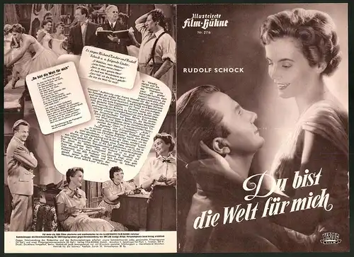 Filmprogramm IFB Nr. 2116, Du bist die Welt für mich, Rudolf Schock, Annemarie Düringer, Regie: Ernst Marischka