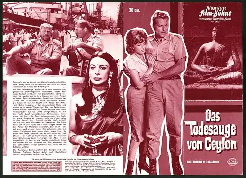 Filmprogramm IFB Nr. 6470, Das Todesauge von Ceylon, Lex Barker, Ann Smyrner, Regie: Gerd Oswald