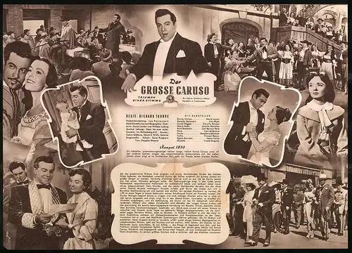 Filmprogramm IFB Nr. 1503, Der grosse Caruso, Mario Lanza, Ann Blyth, Regie: Richard Thorpe