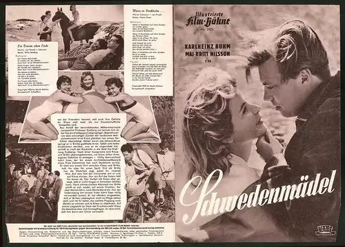 Filmprogramm IFB Nr. 2973, Schwedenmädel, Karlheinz Böhm, Mai-Britt Nilsson, Thomas Engel