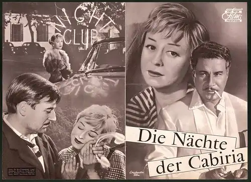 Filmprogramm DNF, Die Nächte der Cabiria, Giulietta Masina, Francois Perier, Regie: Federico Fellini