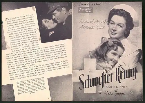 Filmprogramm IFB Nr. 172, Schwester Kenny, Rosalind Russell, Alexander Knox, Regie: Dudley Nichols