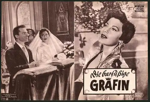 Filmprogramm DNF, Die barfüssige Gräfin, Ava Gardner, Humphrey Bogart, Regie: J. L. Mankiewicz