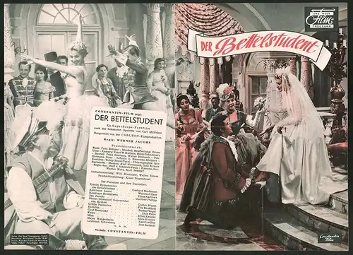 Filmprogramm DNF, Der Bettelstudent, Gerhard Riedmann, Waltraut Haas, Regie: Werner Jacobs
