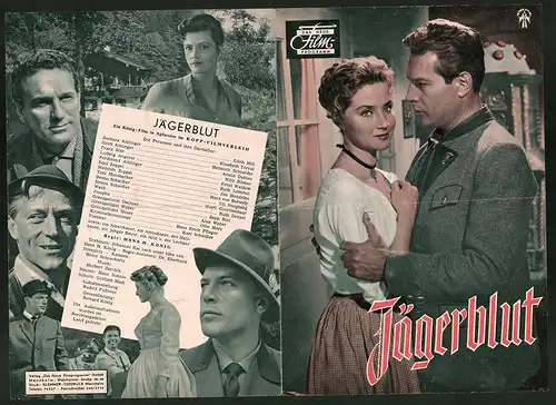 Filmprogramm DNF, Jägerblut, Edith Mill, Elisabeth Terval, Regie: Hans H. König