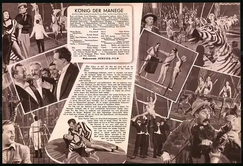 Filmprogramm DNF, König der Manege, Fritz Imhoff, Hans Richter, Regie: Ernst Marischka