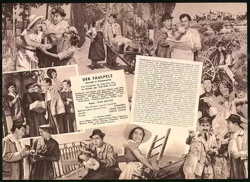 Filmprogramm DNF, Der Faulpelz, Fernandel, Maria Dauban, Regie: Jean Boyer