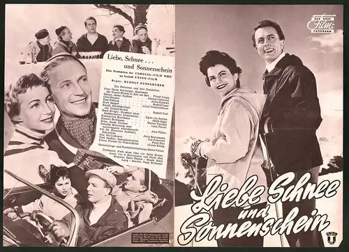 Filmprogramm DNF, Liebe Schnee und Sonnenschein, Friedl Czepa, Denise Cormand, Regie: Rudolf Nussgruber