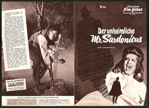 Filmprogramm IFB Nr. 6158, Der unheimliche Mr. Sardonicus, Oscar Homolka, Ronald Lewis, Regie: William Castle