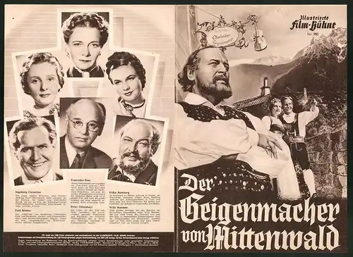 Filmprogramm IFB Nr. 980, Der Geigenmacher von Mittenwald, Willi Roesner, Paul Richter, Regie: Rud. Schündler