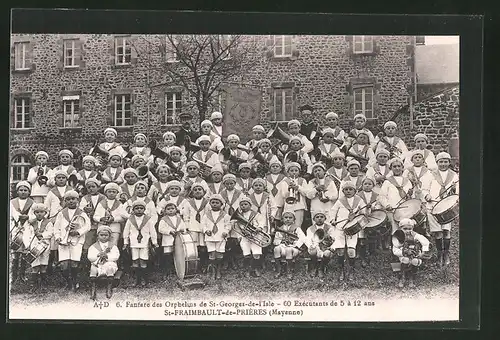 AK Saint-Fraimbault-de-Prières, Fanfare des Orphelins de St.-Georges-de-l`Isle