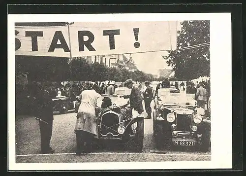 AK Bohdanec, Startvorbereitungen bei Autorennen 1937