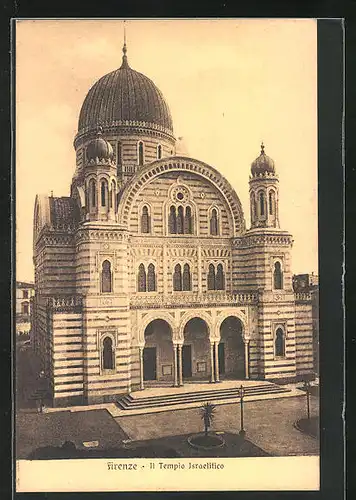 AK Firenze, Il Tempio Israelitico, Aussenansicht der Synagoge