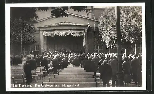 AK Bad Kissingen, Kur-Orchester beim Morgenchoral