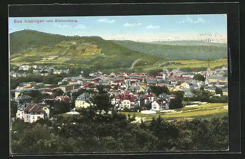 AK Bad Kissingen, Panoramablick vom Stationsberg