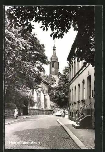 AK Hof / Saale, Pfarr mit Lorenzkirche