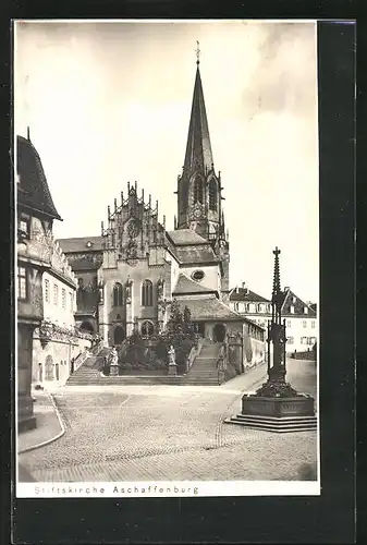 AK Aschaffenburg, Stiftskirche und Denkmal
