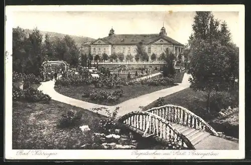 AK Bad Kissingen, Regentenbau mit Städt. Rosengarten