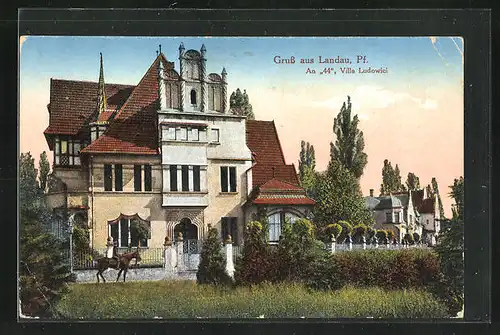 AK Landau / Pfalz, An 44, Villa Ludowici