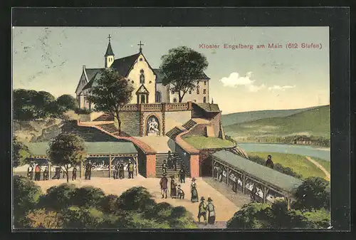 AK Kloster Engelberg am Main, Menschen im Klosterhof