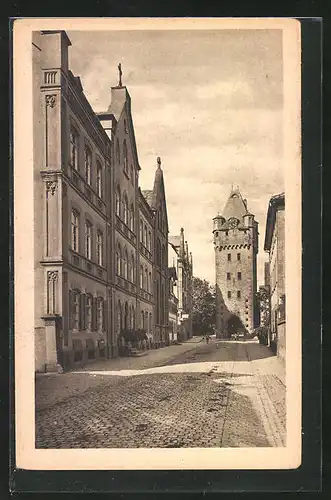 AK Miltenberg a. M., Höhere Töchterschule, Würzburger Turm