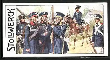 Sammelbild Stollwerck, Landwehr in Uniform, Freiheitskrieg