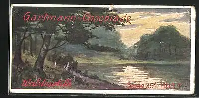 Sammelbild Gartmann Chocolade, Waldpoesie, Serie 351, Bild 1, Waldesstille