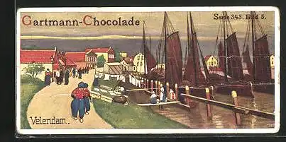 Sammelbild Gartmann Chocolade, Holländische Bilder, Serie 343, Bild 5, Velendam