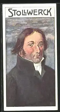 Sammelbild Stollwerck, Porträt Ernst Moritz Arndt mit Hochstehkragen