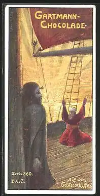 Sammelbild Gartmann-Chocolade, Das Geisterschiff, Auf dem Geisterschiff, Serie 360, Bild 3