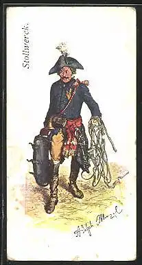 Sammelbild Stollwerck Schokolade, Postillon, siebenjähriger Krieg, Adolph von Menzel