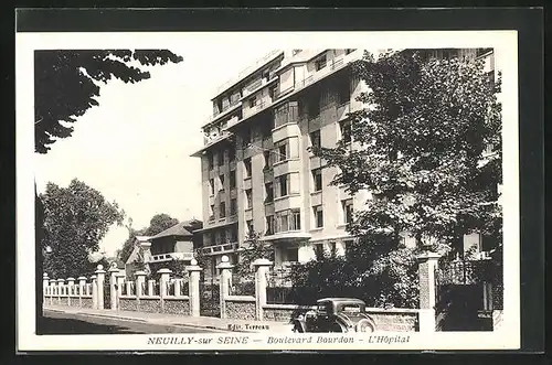 AK Neuilly-sur-Seine, Boulevartd Bourdon - L`Hôpital