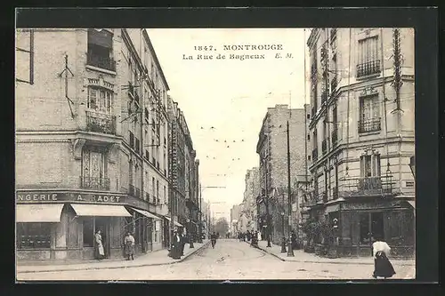 AK Montrouge, La Rue de Bagneux